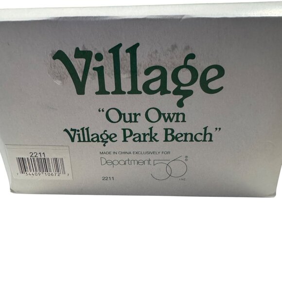 Department 56 Village Park Bench With Snowman & Trees Figurine - Picture 6 of 6